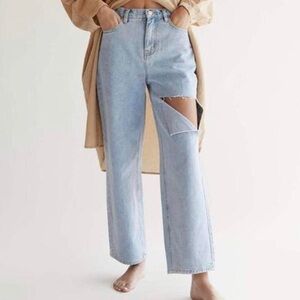 Oak + Fort High Rise Jeans Size 26 Light Wash new with tags